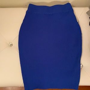 Royal blue skirt set